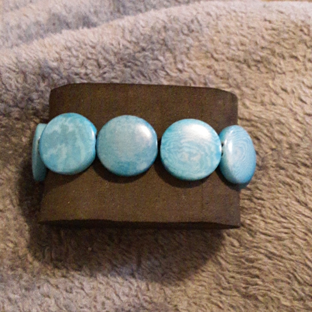 Faux Turquoise Stretch Bracelet (RFL)